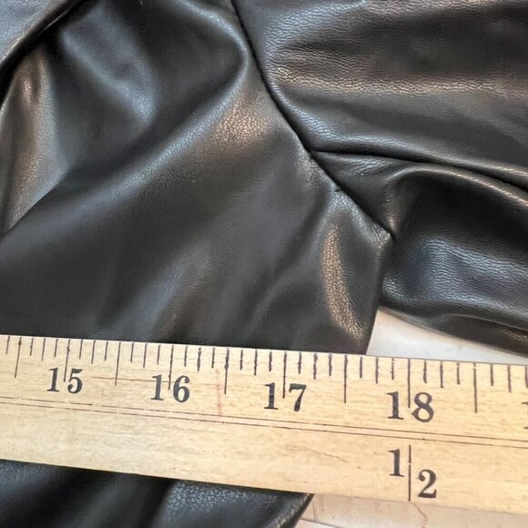 ALEXIA ADMOR Black Jacqueline Edgy Executive Vegan Leather Sheath Dress Size: 8 - Picture 8 of 12